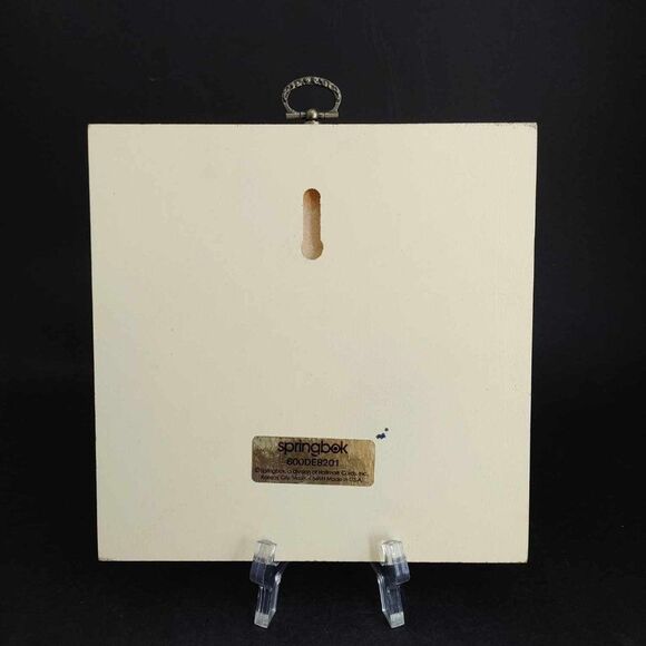 Vintage Springbok Hallmark Wooden Wall Hanging Plaque Dessert Friends 7 inch - Picture 4 of 7